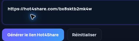 Véritable lien Hot4Share.com dans le champ MultiDebrid. Ouvrez pour agrandir.