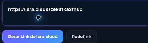 Link real do Isra.cloud no campo do MultiDebrid. Abra para ampliar.