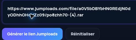 Véritable lien Jumploads.com dans le champ MultiDebrid. Ouvrez pour agrandir.