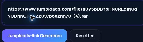 Echte Jumploads.com-link in het MultiDebrid-invoerveld. Open om te vergroten.