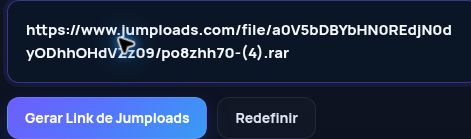 Link real do Jumploads.com no campo do MultiDebrid. Abra para ampliar.