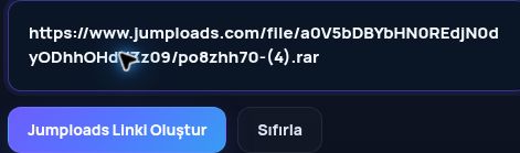 MultiDebrid kutusuna yapıştırılmış gerçek Jumploads.com bağlantısı. Büyütmek için aç.