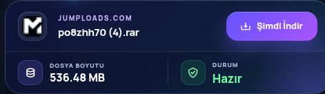 Gerçek Jumploads.com sonucu: dosya adı, boyut ve sonraki işlem. Büyütmek için aç.