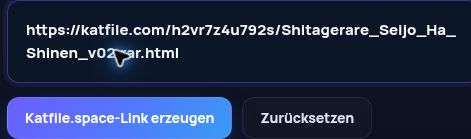 Echter Katfile.space-Link im MultiDebrid-Eingabefeld. Zum Vergrößern öffnen.