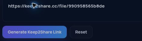 Real Keep2Share.com link in the MultiDebrid input. Open to enlarge.