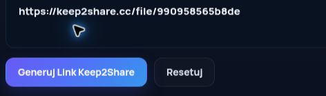 Prawdziwy link Keep2Share.com w polu MultiDebrid. Otwórz, aby powiększyć.