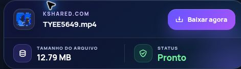 Resultado real do Kshared.com: nome, tamanho e próxima ação. Abra para ampliar.