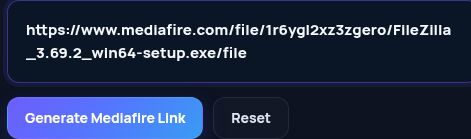 Real Mediafire.com link in the MultiDebrid input. Open to enlarge.