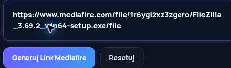 Prawdziwy link Mediafire.com w polu MultiDebrid. Otwórz, aby powiększyć.