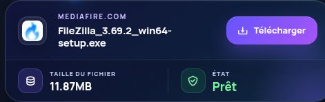 Résultat réel pour Mediafire.com : nom, taille et action suivante. Ouvrez pour agrandir.