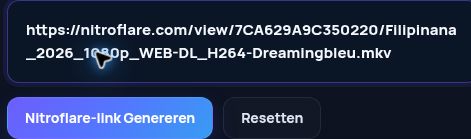 Echte Nitroflare.com-link in het MultiDebrid-invoerveld. Open om te vergroten.