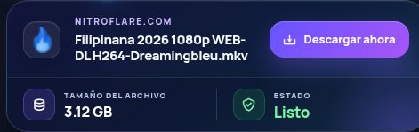 Resultado real de Nitroflare.com: nombre, tamaño y siguiente acción. Ábrelo para ampliar.