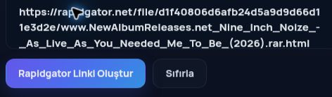 MultiDebrid kutusuna yapıştırılmış gerçek Rapidgator.net bağlantısı. Büyütmek için aç.