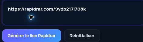 Véritable lien Rapidrar.com dans le champ MultiDebrid. Ouvrez pour agrandir.