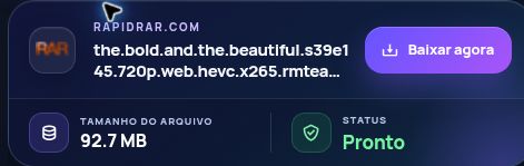 Resultado real do Rapidrar.com: nome, tamanho e próxima ação. Abra para ampliar.