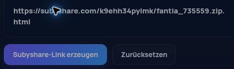 Echter Subyshare.com-Link im MultiDebrid-Eingabefeld. Zum Vergrößern öffnen.