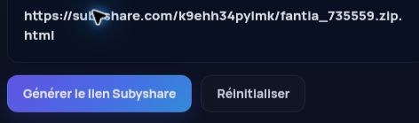 Véritable lien Subyshare.com dans le champ MultiDebrid. Ouvrez pour agrandir.