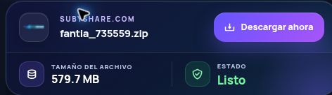 Resultado real de Subyshare.com: nombre, tamaño y siguiente acción. Ábrelo para ampliar.