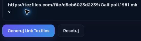 Prawdziwy link Tezfiles.com w polu MultiDebrid. Otwórz, aby powiększyć.