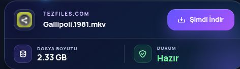 Gerçek Tezfiles.com sonucu: dosya adı, boyut ve sonraki işlem. Büyütmek için aç.