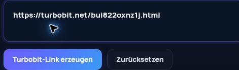 Echter Turbobit.net-Link im MultiDebrid-Eingabefeld. Zum Vergrößern öffnen.