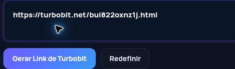 Link real do Turbobit.net no campo do MultiDebrid. Abra para ampliar.