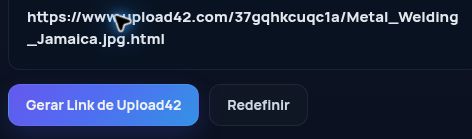 Link real do Upload42.com no campo do MultiDebrid. Abra para ampliar.