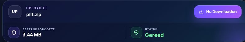 Echt Upload.ee-resultaat: bestandsnaam, grootte en volgende actie. Open om te vergroten.