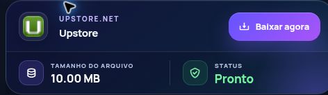 Resultado real do Upstore.net: nome, tamanho e próxima ação. Abra para ampliar.