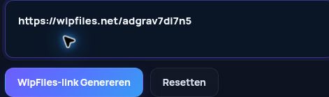 Echte WipFiles.net-link in het MultiDebrid-invoerveld. Open om te vergroten.