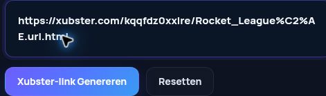Echte Xubster.com-link in het MultiDebrid-invoerveld. Open om te vergroten.