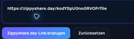 Echter Zippyshare.day-Link im MultiDebrid-Eingabefeld. Zum Vergrößern öffnen.