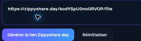 Véritable lien Zippyshare.day dans le champ MultiDebrid. Ouvrez pour agrandir.