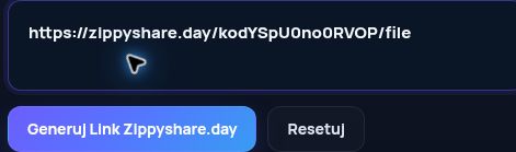 Prawdziwy link Zippyshare.day w polu MultiDebrid. Otwórz, aby powiększyć.